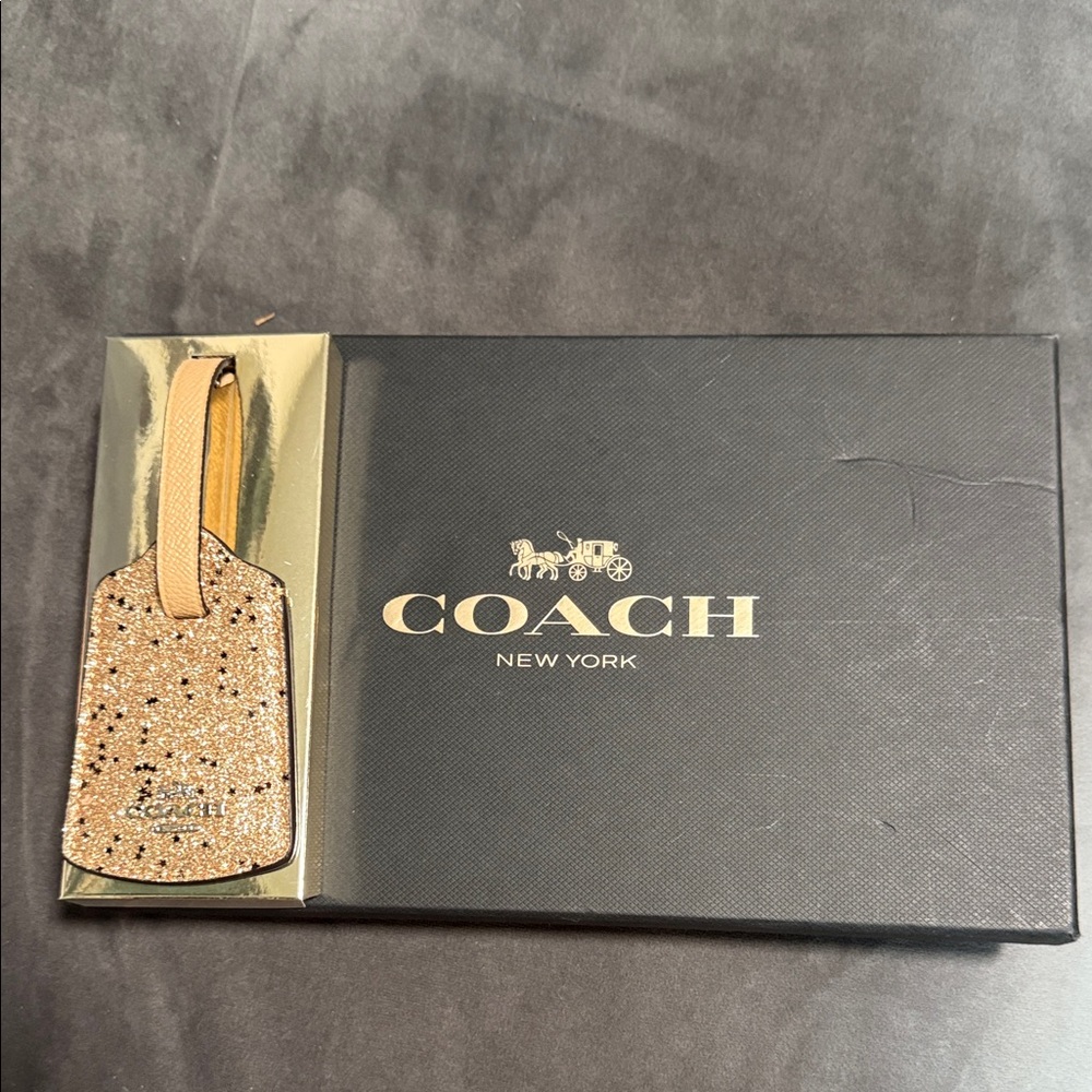 Coach Sparkling Gold Luggage Tag